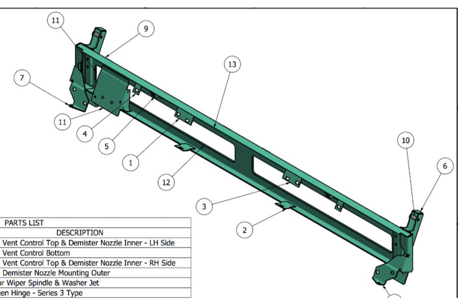 Pegasus Bulkhead Upper Assembly Late Series 3 Lightweight